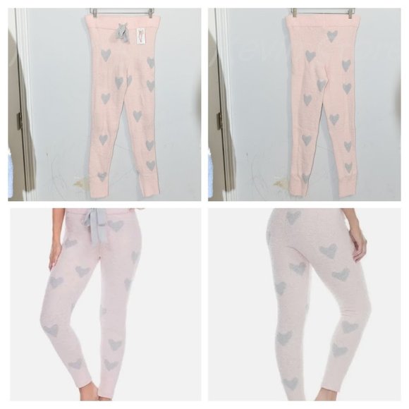 Chenille Heart Print‎ Lounge Pants Honeydew NWT - Picture 1 of 5